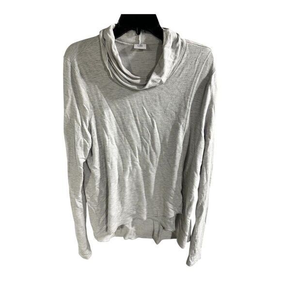 Cabi Light Heather Gray Cowl Neck Sweatshirt Size Large Nursing Fall Lightweight - Picture 1 of 7